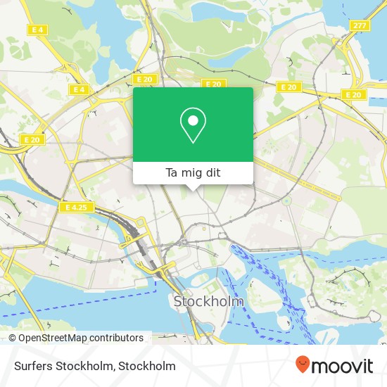 Surfers Stockholm karta