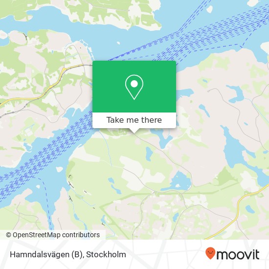 Hamndalsvägen (B) karta