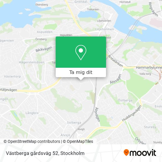 Västberga gårdsväg 52 karta