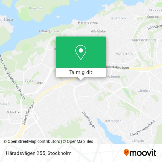 Häradsvägen 255 karta