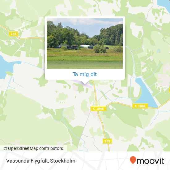 Vassunda Flygfält karta