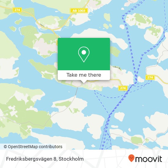 Fredriksbergsvägen 8 karta