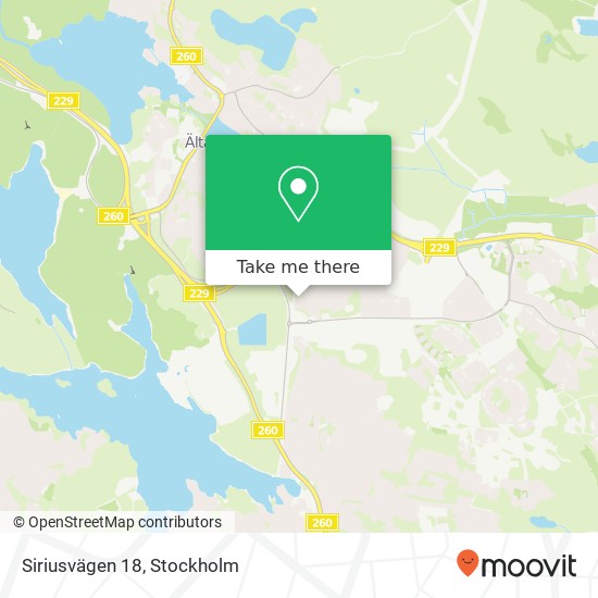 Siriusvägen 18 karta