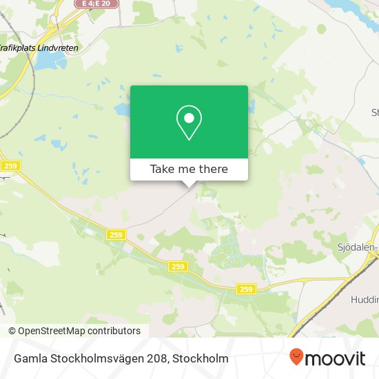 Gamla Stockholmsvägen 208 karta