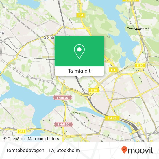 Tomtebodavägen 11A karta