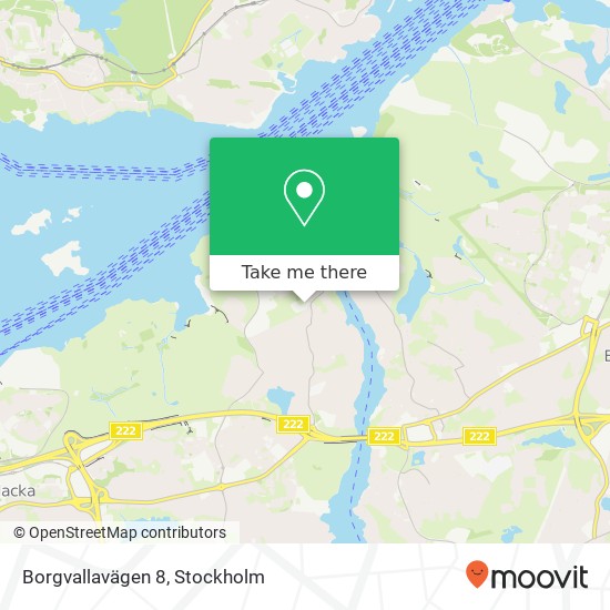 Borgvallavägen 8 karta