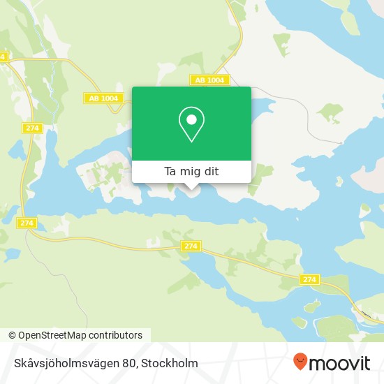 Skåvsjöholmsvägen 80 karta
