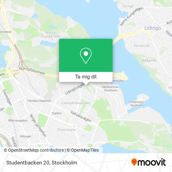 Studentbacken 20 karta