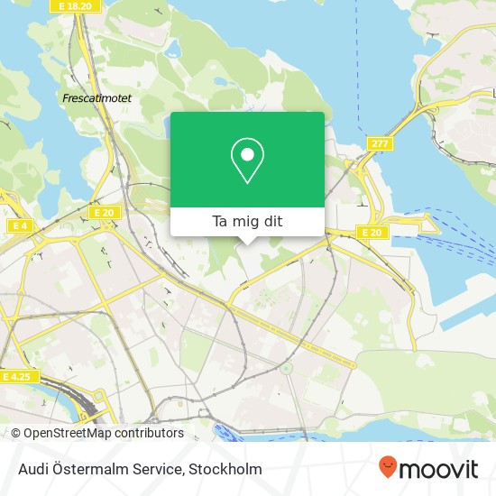 Audi Östermalm Service karta