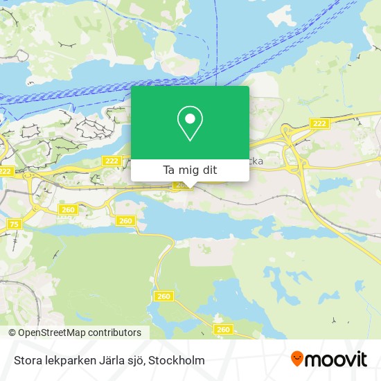 Stora lekparken Järla sjö karta