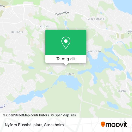 Nyfors Busshållplats karta