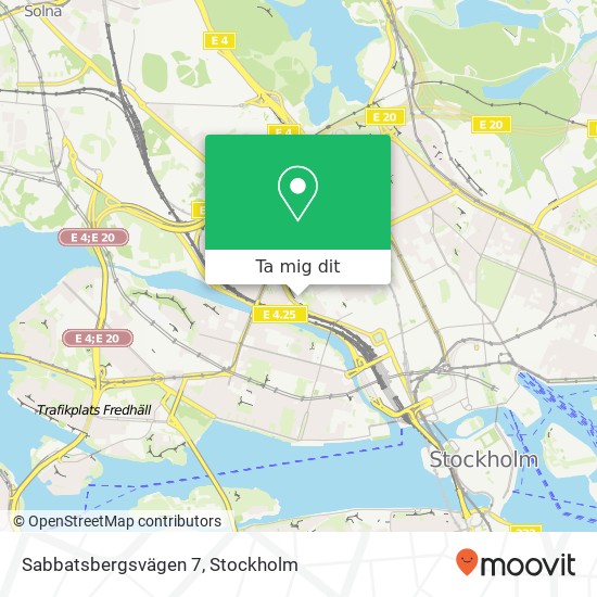 Sabbatsbergsvägen 7 karta