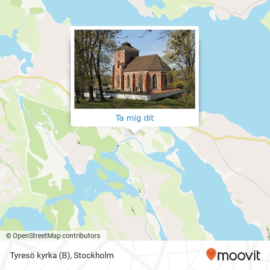 Tyresö kyrka (B) karta