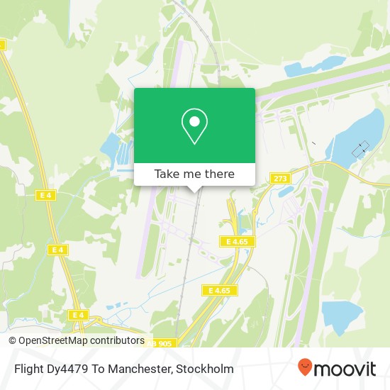 Flight Dy4479 To Manchester karta