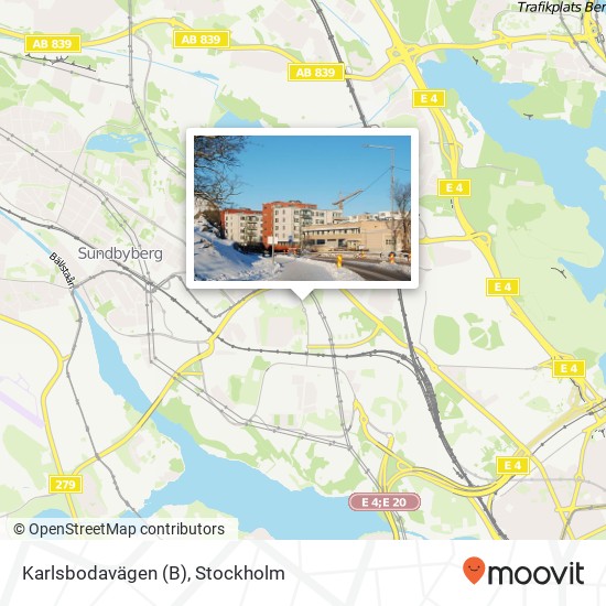 Karlsbodavägen (B) karta