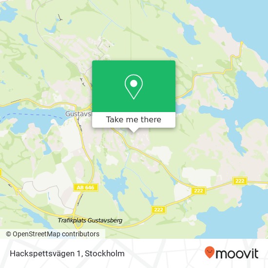 Hackspettsvägen 1 karta