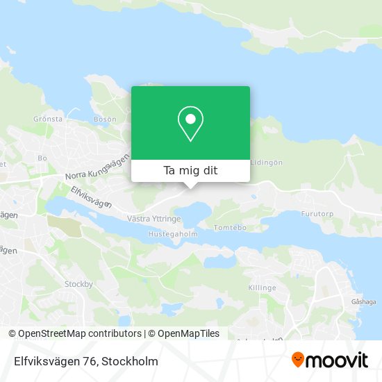 Elfviksvägen 76 karta
