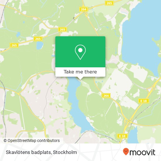 Skavlötens badplats karta