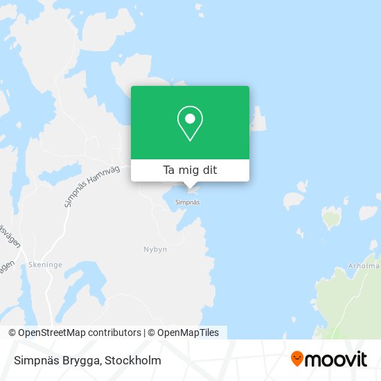 Simpnäs Brygga karta
