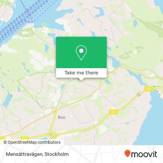 Mensättravägen karta