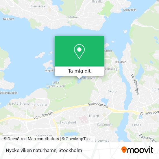 Nyckelviken naturhamn karta