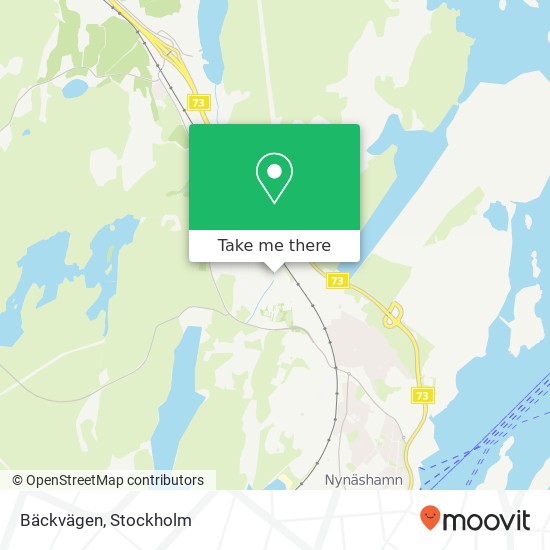 Bäckvägen karta