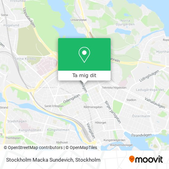 Stockholm Macka Sundevich karta