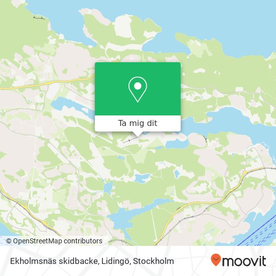 Ekholmsnäs skidbacke, Lidingö karta