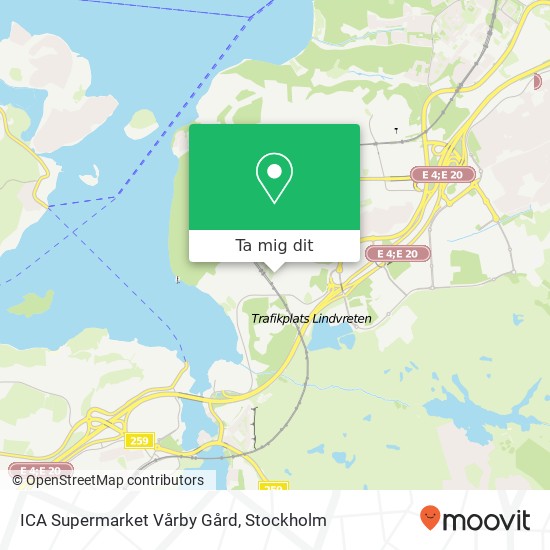 ICA Supermarket Vårby Gård karta