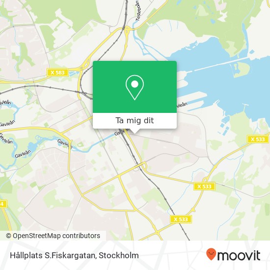 Hållplats S.Fiskargatan karta