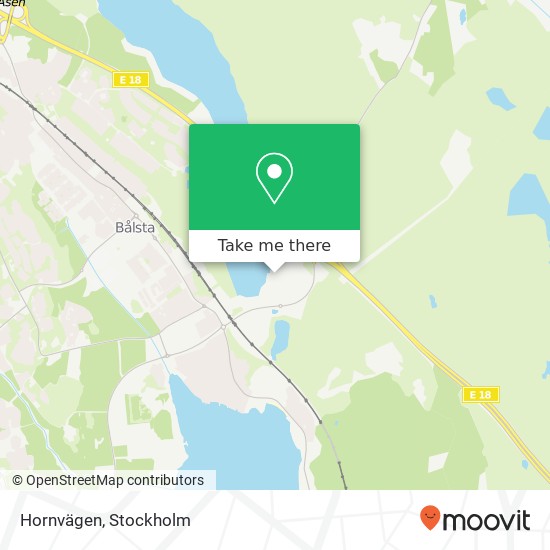 Hornvägen karta