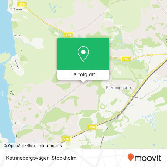 Katrinebergsvägen karta