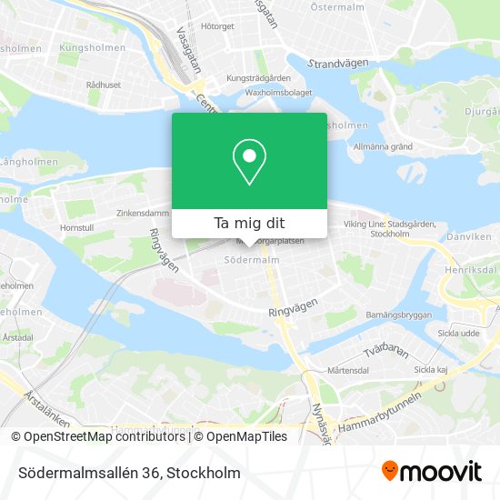 Södermalmsallén 36 karta