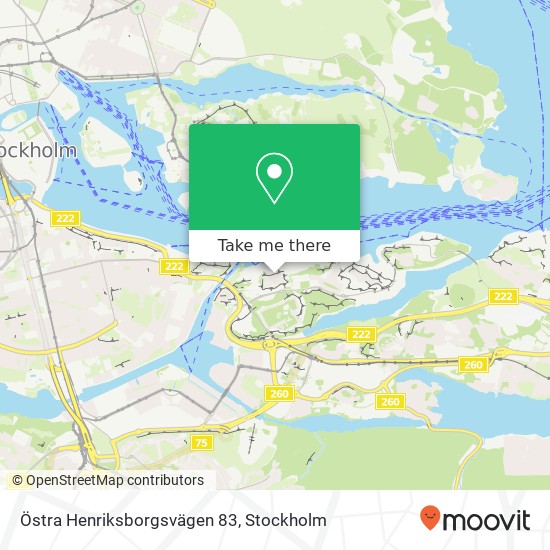 Östra Henriksborgsvägen 83 karta