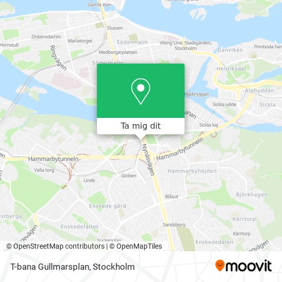 T-bana Gullmarsplan karta