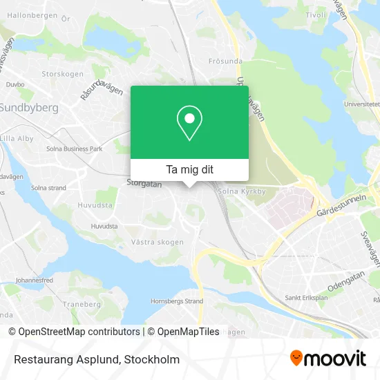 Restaurang Asplund karta