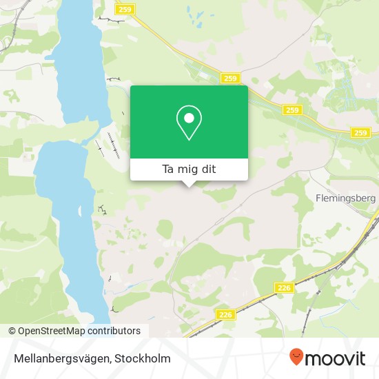 Mellanbergsvägen karta