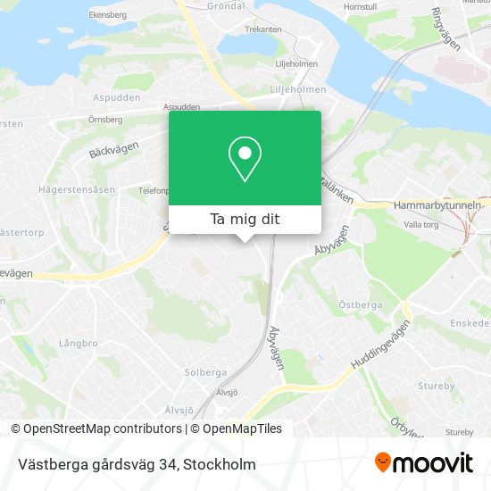 Västberga gårdsväg 34 karta