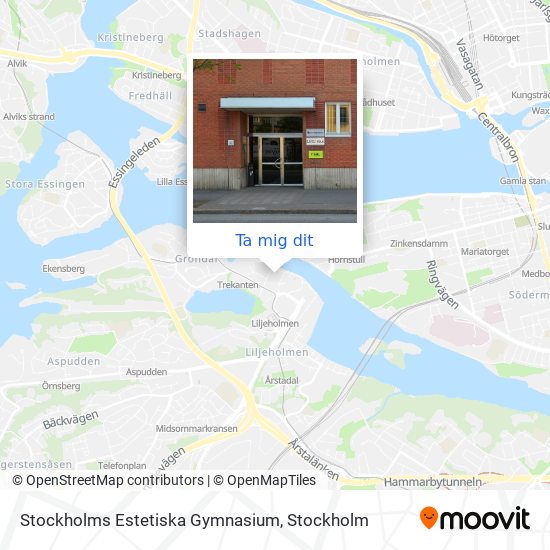 Stockholms Estetiska Gymnasium karta