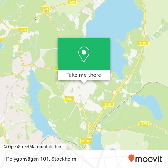 Polygonvägen 101 karta