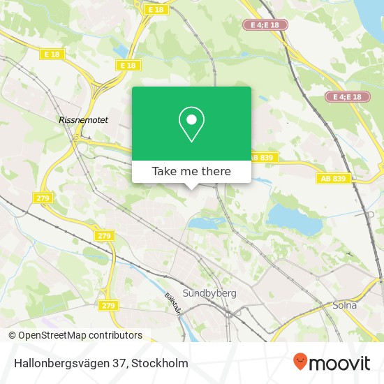 Hallonbergsvägen 37 karta
