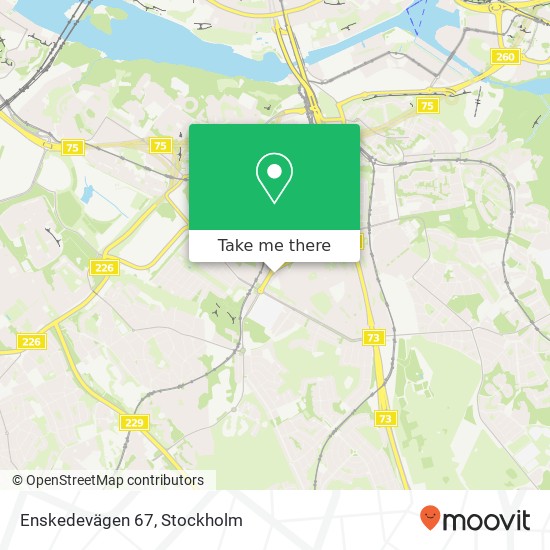 Enskedevägen 67 karta