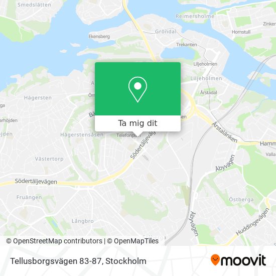 Tellusborgsvägen 83-87 karta