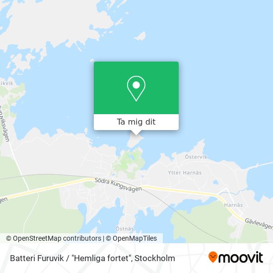 Batteri Furuvik / "Hemliga fortet" karta