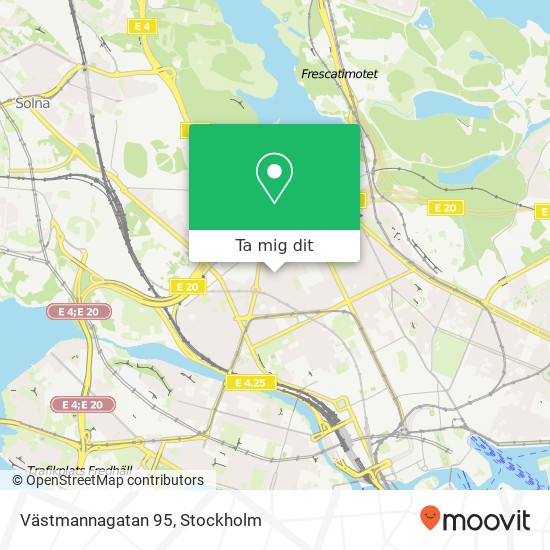 Västmannagatan 95 karta