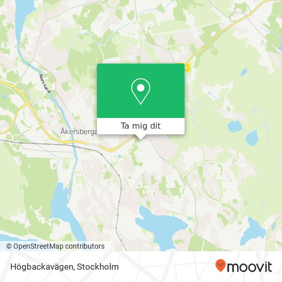 Högbackavägen karta