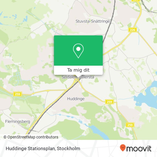 Huddinge Stationsplan karta