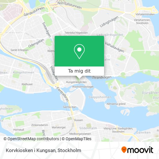 Korvkiosken i Kungsan karta