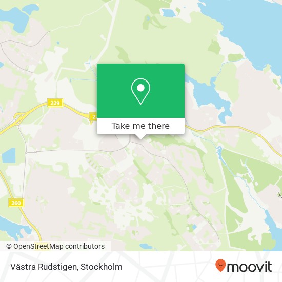 Västra Rudstigen karta