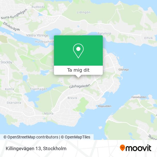 Killingevägen 13 karta